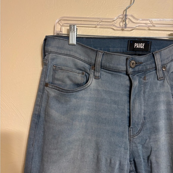 PAIGE Straight Leg Jeans in Soft Blue - Picture 7 of 9